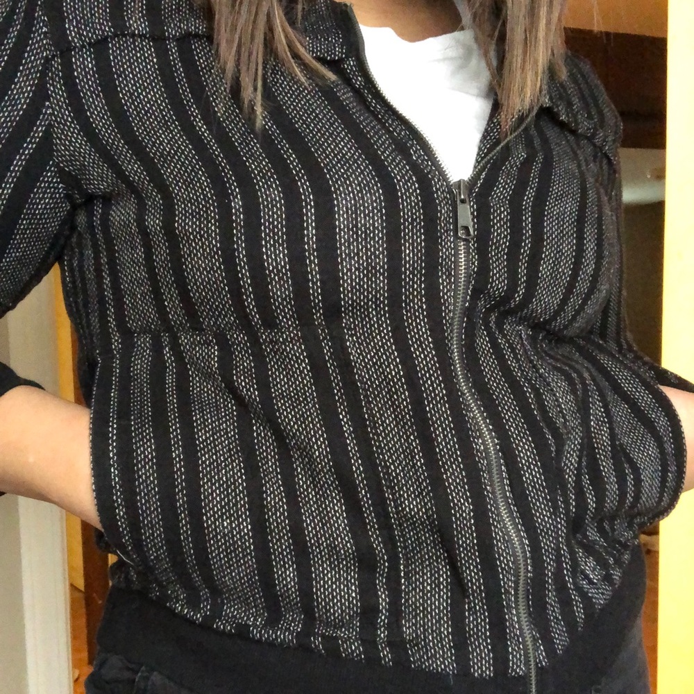 Stripped Jacket w/ Pockets